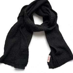 Diesel Mens Black Knit Scarf Warm Winter Fashion Accessory